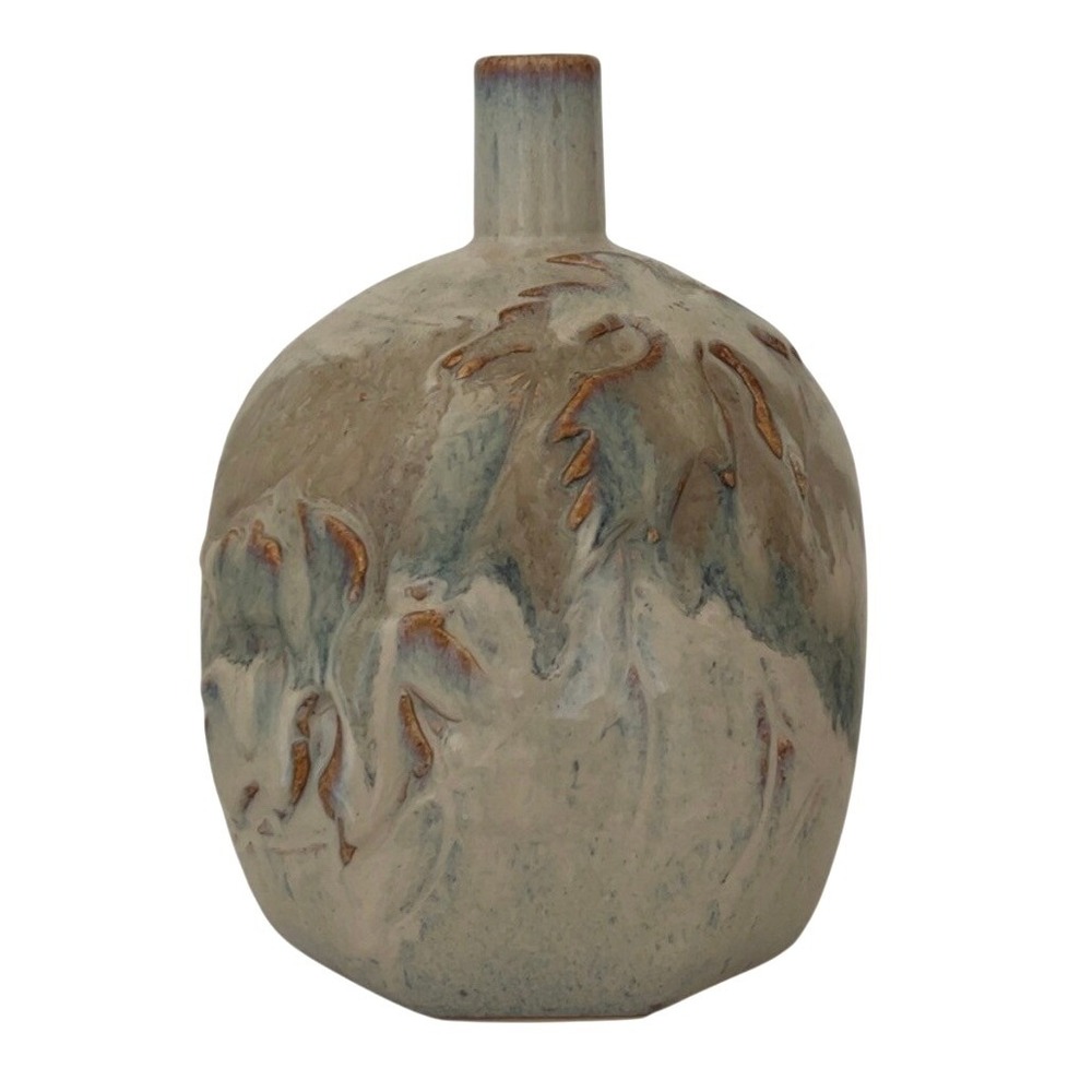 Signed Pinion studio pottery drip glaze contemporary vase - Picture 9 of 9